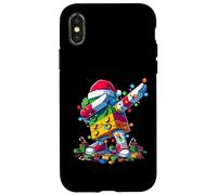 Master Builder Kids Building Blocks Dabbing Christmas Lights Carcasa para iPhone X/XS