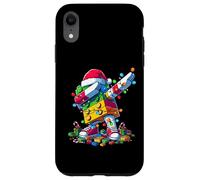 Master Builder Kids Building Blocks Dabbing Christmas Lights Carcasa para iPhone XR