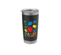 Master Builder Love Ladrillo de construcción de bloques de ladrillos Vaso térmico de acero inoxidable de doble pared