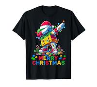 Master Builder Merry Christmas Lights Block Dabbing Costume Camiseta