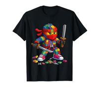 Master Builder Ninja Building Blocks Brick Builders Boys Kid Camiseta