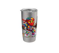 Master Builder Ninja Building Blocks Brick Builders Boys Kid Vaso térmico de acero inoxidable de doble pared