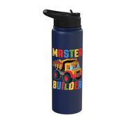 Master Builder Truck Block Building Ladrillo Builder Kid Stainless Steel Insulated Water Bottle
