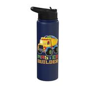 Master Builder Truck Block Building Ladrillo Constructor Stainless Steel Insulated Water Bottle