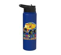 Master Builder Truck Block Building Ladrillo Constructor Stainless Steel Insulated Water Bottle
