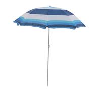 Master Grill&Party Sombrilla de 180 cm de diámetro, sombrilla de playa, sombrilla para balcón, Rayas blancas, azules y marinas, L