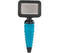 Master Grooming Herramientas Acero Inoxidable y Goma Ergonómica Mascota Slicker Brush, Extra pequeño