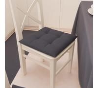 Master Houser - Cojín para silla, relleno máximo con cordones, 40 x 40 cm, cómodo, decorativo, para decoración del hogar, color liso para sillas de cocina, jardín o comedor, color gris humo