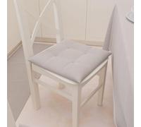 Master Houser - Cojín para silla, relleno máximo con cordones, 40 x 40 cm, cómodo, decorativo, para decoración del hogar, color liso para sillas de cocina, jardín o comedor (arena)