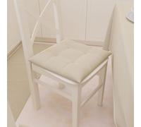 Master Houser - Cojín para silla, relleno máximo con cordones, 40 x 40 cm, cómodo, decorativo, para decoración del hogar, color liso para sillas de cocina, jardín o comedor. (Beije)