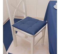 Master Houser - Cojín para silla, relleno máximo con cordones, 40 x 40 cm, cómodo, decorativo, para decoración del hogar, color liso para sillas de cocina, jardín o comedor, color azul