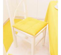 Master Houser - Cojín para silla, relleno máximo con cordones, 40 x 40 cm, cómodo, decorativo, para decoración del hogar, color liso para sillas de cocina, jardín o comedor, color amarillo