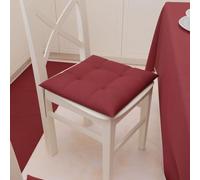 Master Houser - Cojín para silla, relleno máximo con cordones, 40 x 40 cm, cómodo, decorativo, para decoración del hogar, color liso para sillas de cocina, jardín o comedor (burdeos)