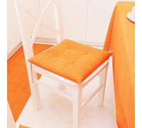 Master Houser - Cojín para silla, relleno máximo con cordones, 40 x 40 cm, cómodo, decorativo, para decoración del hogar, color liso para sillas de cocina, jardín o comedor, color naranja
