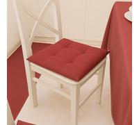 Master Houser - Cojín para silla, relleno máximo con cordones, 40 x 40 cm, cómodo, decorativo, para decoración del hogar, color liso para sillas de cocina, jardín o comedor, color rojo