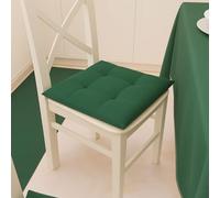 Master Houser - Cojín para silla, relleno máximo con cordones, 40 x 40 cm, cómodo, decorativo, para decoración del hogar, color liso para sillas de cocina, jardín o comedor, color verde
