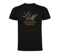 Master Lap Camiseta Luis Miguel Tour (FR/ES, Letras, M, Regular, Regular, Negro)