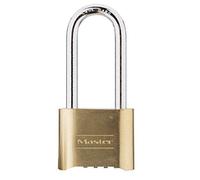 Master Lock 175EURDLH Candado certificado de Combinación con Cuerpo de Zinc Macizo con arco Largo, Dorado, 10.7 x 5.1 x 2.4 cm