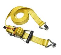 Master Lock 3059EURDAT Cinchas de Amarre con Trinquete y Ganchos, Amarillo, 8.25 m x 50 mm