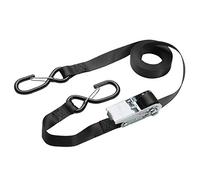 Master Lock 3109EURDAT Cinchas de Amarre con Trinquete y Ganchos, Negro, 5 m x 25 mm