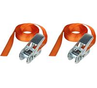 Master Lock 3223EURDAT Fast Link Cinchas de Amarre con Trinquete, Naranja, 5 m x 25 mm (Paquete de 2)