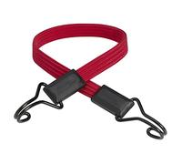 Master lock 3224EURDAT Cuerdas elásticas Planas con Ganchos, Cuerda Gancho de Doble Alambre, Óptimo para Sujetar Cargas Pequeñas, Camping, Mudanzas, Rojo, 60 cm
