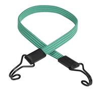 Master lock 3225EURDAT Cuerdas elásticas Planas con Ganchos de Doble Alambre, Óptimo para Sujetar Cargas Pequeñas, Camping, Mudanzas, Verde, 80 cm