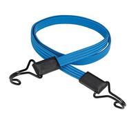 Master lock 3227EURDAT Cuerdas elásticas Planas con Ganchos de Doble Alambre, Óptimo para Sujetar Cargas Pequeñas, Camping, Mudanzas, Azul, 120 cm