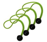 Master Lock 3254EURDAT elásticas con Bola 20 cm Cuerda Paquete de 4 Tensoress, óptimo para Estera de Yoga, Verde, 20 cm x 4 mm
