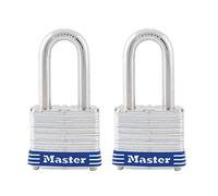 Master Lock 3TLF Candado con llave, plateado, grillete de 1-1/2 pulgadas