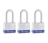 Master Lock 3TRILF - Candado (3 unidades), color plateado
