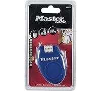 Master Lock 4603EURD Cable 0.70MX2MM RETACTABLE Cierre COMBINACION (4u Varios Colores), Multicolor, ESTANDAR