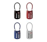 Master Lock Establece tu propia combinación de candado de equipaje aprobado por la TSA, el candado de viaje con cremallera es perfecto para maletas, bolsas o mochilas, paquete de 4, 4688EC4