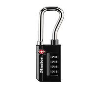 Master Lock Candado de viaje combinado 4696EURDBLK certificado por la TSA, negro, 10,6 x 3,5 x 1,4 cm