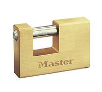 Master Lock 607EURD Candado Rectangular con Cuerpo de Latón Macizo a Llaves, Oro, 7,5 x 7,6 x 1,5 cm