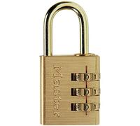 Master Lock 630EURD Candado con Combinación Personalizable de Aluminio Macizo, Dorado, 6.5 x 3 x 1.5 cm