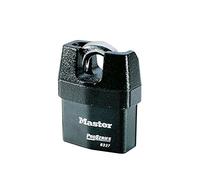 Master Lock 6327EURD Candado Alta Seguridad y Estanco , Llave, Arco Protegido, Exterior, CEN Insurance Approved, 6327EURD, Óptimo para Usos de Transporte y Industriales, Negro, 66 mm