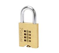 Master Lock 651EURD Candado con cuerpo de latón macizo y combinación personalizable, Dorado, 10 cm x 5 cm x 1.3 cm