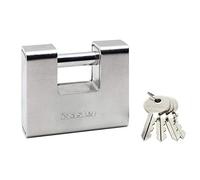 Master Lock 690EURD Candado Rectangular de Zinc a Llaves, Gris, 10,4 x 9 x 2,9 cm