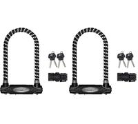 Master Lock 8195EURDPROREF Candado U, Llave, Soporte de Transporte, Antirrobo Certificado, Reflectante, Electrica, Bicicleta Montaña, Unisex, Medium, 210 mm (Paquete de 2)