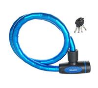 Master Lock 8228EURDPROBLU Candado, 1 m Cable, Llave, Exterior, Azul, para Bicicleta, Monopatín, Paseante, Cortacésped y Otro Equipo, Unisex-Adult
