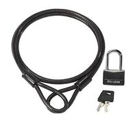Master Lock 8270EURDAT Cable antirrobo con Hebillas de Acero Trenzado y candado, 1,8 m