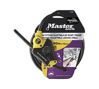 Master Lock 8433EURD Cable Antirrobo, Ajustable, Llave, óptimo para Asegurar Equipo Deportivo, Instrumentos, Muebles de Jardin, Negro, 30 cm a 1.8 m