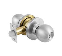Master Lock BLNC0232D34ULED046 - Lockset de cierre cilíndrico, bola Knob, Storeroom, satén cromado by