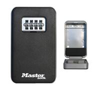 Master Lock Caja de Seguridad para Llaves en Pared con Sistema de Apertura “Tirar para Abrir”, de tamaño Mediano, para Exteriores, con Kit de Montaje Incluido, Negro