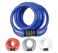 MASTER LOCK Candado Bicicleta, 1, 8 m Cable, Combinación, Exterior, Color Al Azar 8221EURDPROCOL, para Bicicleta, Monopatín, Paseante, Cortacésped y Otro Equipo