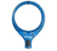 MASTER LOCK Candado Bicicleta, 90 cm Cable, Combinación, Exterior, Azul 8229EURDPROBLU, para Bicicleta, Monopatín, Paseante, Cortacésped y Otro Equipo