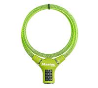 MASTER LOCK Candado Bicicleta, 90 cm Cable, Combinación, Exterior, Verde 8229EURDPROGRN, para Bicicleta, Monopatín, Paseante, Cortacésped y Otro Equipo