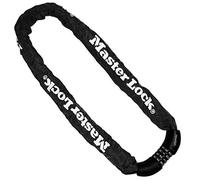 Cadena de acero templado con candados de combinación programables (negro) - MASTER LOCK