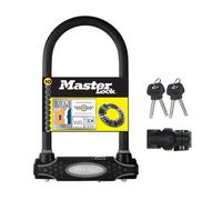 Master Lock Candado Bicicleta U, Llave, Soporte de Transporte, Antirrobo Certificado, 8195EURDPRO